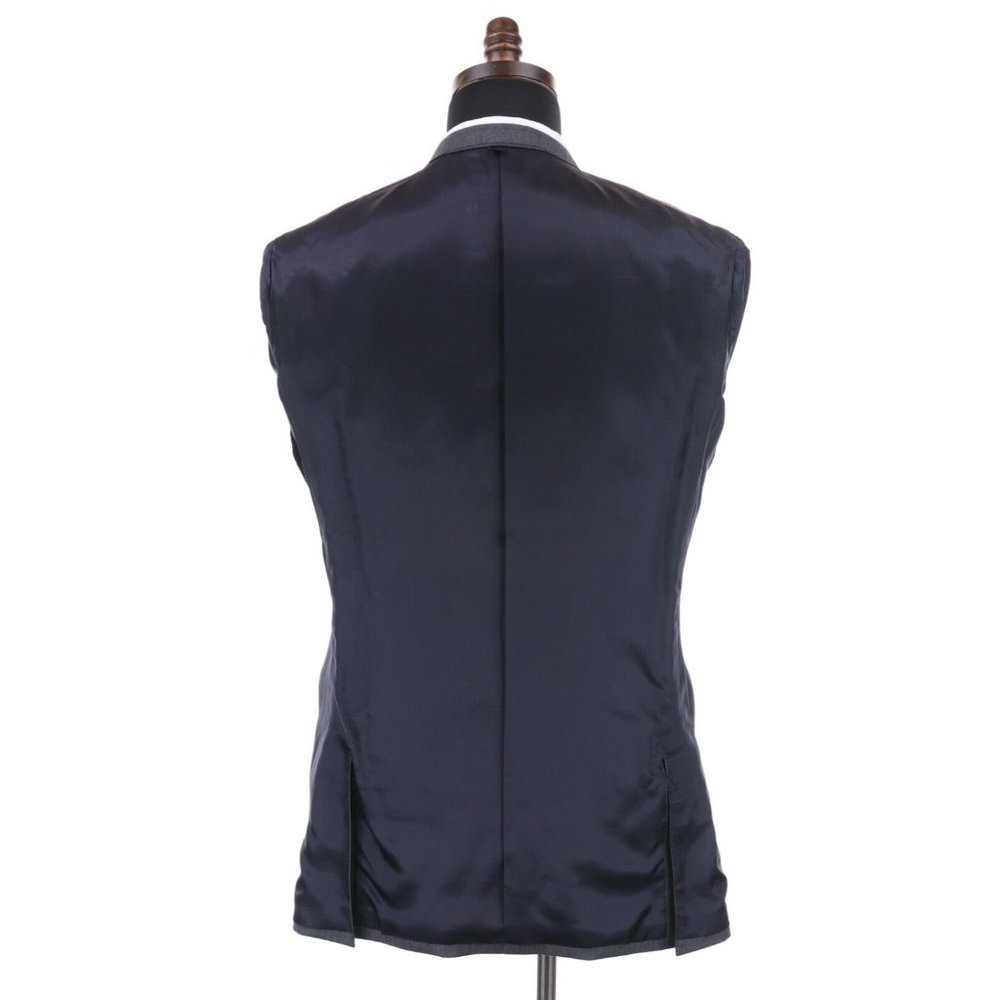 J Crew Ludlow Tollegno 1900 Wool Suit 40L Gray Herringbone 35 X 33 Flat Front - Picture 8 of 14